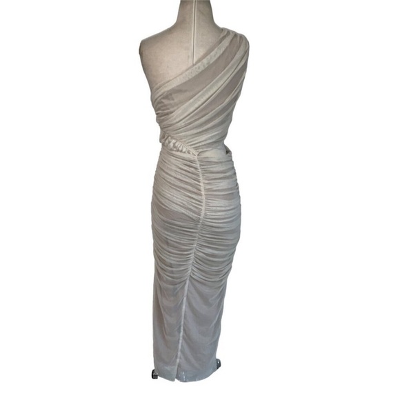 RARE SIMKHAI Seraiah Gathered Midi Dress in Thorn Midi Dress - Picture 7 of 15